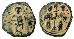 Ancient Coins - BYZANTINE EMPIRE.Constantine X and Eudocia AD 1059-1067.AE.Follis. Mint of CONSTANTINOPLE.