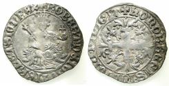 World Coins - ITALY.Kingdom of Naples.Robert 'The Wise' of Anjou AD 1309-1343.AR.Gigliato. Possibly posthumous issue, uncertain mint.