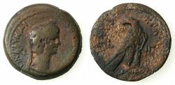 Ancient Coins - EGYPT.ALEXANDRIA.Claudius AD 41-54.AE.Diobol,struck AD 52/53. Ptolemaic style eagle.