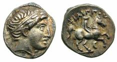 Ancient Coins - MACEDON.Philip II 359-336 BC.AR.Fifth Tetradrachm, posthumus issue circa 323-316 BC.Mint of AMPHIPOLIS. Artistic dies