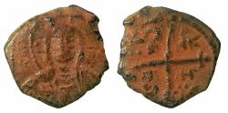 World Coins - CRUSADER STATES.Principality of ANTIOCH.Tancred AD 1104-1112.AE.Follis.4th type. Facing bust of Christ.