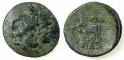 Ancient Coins - THRACE.PERINTHOS.circa 3rd-2nd cent BC.AE.22mm. Jugate busts of Serapis and Isis.
