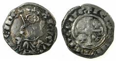World Coins - CRUSADER STATES.CYPRUS.Hugh IV AD1324-1359.AR.Gros Petit. Muled with older reverse U in IERUSAL'M.***Ex.Lambros collection ***