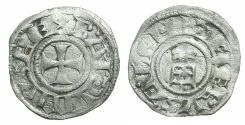 World Coins - CRUSADER.Kingdom of JERUSALEM. Baldwin III AD 1143-1163.Billon Denier, smooth series, Group 3.
