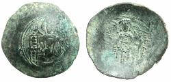 Ancient Coins - BYZANTINE EMPIRE.Isaac II Angelus  1st reign AD 1185-1195.Billon Trachy.Mint of Constantinople.