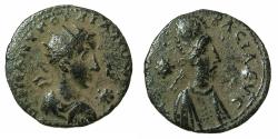 Ancient Coins - MESOPOTAMIA.EDESSA.Gordian III AD 238-244 and King Abgar X Phrahates AD 242-244.AE. 23.1mm.