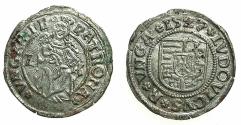 World Coins - HUNGARY.Ludwig II AD 516-1526.AR.Dinar.1527.Mint of KREMNITZ. Posthumus issue.