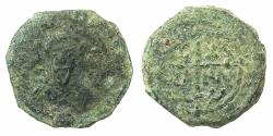 World Coins - CRUSADER STATES.Principality of Antioch.Tancred AD 1104-1112.AE.Follis.2nd type. Facing bust of Tancred.