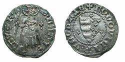 World Coins - HUNGARY.Loius I of Anjou AD 1342-1382.AR.Dinar. Saint Ladislav