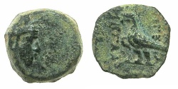 Ancient Coins - Artaxiads of ARMENIA.Tigranes IV 8-5 BC.AE.13.4mm.~#~.Eagle standing left.