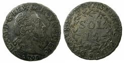 World Coins - ITALY.SARDINIA.Victorio Amadeus III King of Sardinia 1773-1796.AR.15 Soldi 1794.Mint of TORINO ( TURIN ).