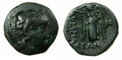 Ancient Coins - THRACE.LYSIMACHIA.Circa 309-220 BC.AE.16.2mm. Herakles. Reverse. Nike.