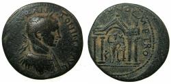 Ancient Coins - PHOENICIA.SIDON.Elagabalus AD 218-222.AE.28.4mm. Temple of Astarte-Tyche.