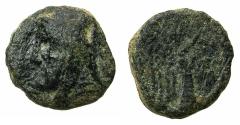 Ancient Coins - SOPHENE, kingdom of. ( Western Armenia ). Arkathias I , after circa 150 BC.AE.13mm.( Dichalkous ). Reverse.Nike.
