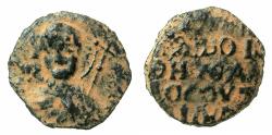 World Coins - CRUSADER STATES.Principality of ANTIOCH.Tancred AD 1104-1112.AE.Follis.1st type. Facing bust of Saint Peter
