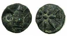 Ancient Coins - BLACK SEA.PONTUS.circa 1st cent.BC.Anonymous issue.AE.19mm. Bow case. Reverse. Eight rayyed star.