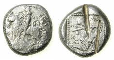 Ancient Coins - CILILIA.TARSOS ( TARSUS).Achaemenid Period.AR.Stater.Struck circa 420-410 BC. Early use of obverse die.