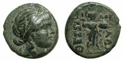 Ancient Coins - GREECE.THESSALIAN LEAGUE.AE. circa 196 - 146 BC. AE.18.4mm.Philok Magistrate.