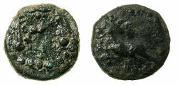 Ancient Coins - EGYPT.Pharonic.Nektanebo II 361/60 - 343 BC.AE.Tetaremorion?Mint of MEMPHIS?
