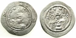 Ancient Coins - SASANIAN.Hormazd ( Ohrmazd ) IV AD 579-590.AR.Drachm. Regnal year 4 ( AD 582 ). mint BYS ( Bishapur, Fars)