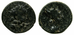 Ancient Coins - PHOENICIA.SIMYRA.Circa 2nd -1st cent BC.AE.19.9mm. Diademed Zeus.~#~.Tyche.