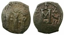 Ancient Coins - BYZANTINE EMPIRE.CYPRUS.Heraclius AD 610-641.AE.Follis, struck AD 626/627.Mint of Constantia? 