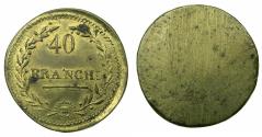 World Coins - ITALY.MILAN.Brass weight for French Gold 40 Francs. circa 1799-1814.
