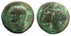 Ancient Coins - JUDAEA.Caesaria Maritima.Domitian AD 81-96.AE. 22.4mm.Judea capta series.