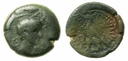 Ancient Coins - EGYPT.ALEXANDRIA.Augustus 27BC-AD14.AE.40 Drachma.1st series struck 30/28 BC.  Earliest coinage of Egyptian coinage under the Romans.