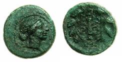 Ancient Coins - LYDIA.SARDES.Circa 2nd - 1st Cent.BC.AE.15mm. Apollo. Club.