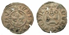 World Coins - CRUSADER.Dukes of ATHENS.Guy II of la Roche AD 1287-1308.Bi.Denier. Variety 1g.