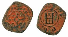World Coins - CRUSADER STATES. TRIPOLI.Bohemond IV or V Circa AD 1233-52-75.AE.Fraction (Pougeoise ).Type 6.