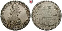 World Coins - FÜRSTPRIMATISCHE STAATEN, Carl Theodor von Dalberg, 1806-1810, 1/2 Konventionstaler 1809 Regensburg, NGC AU58