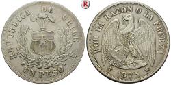 World Coins - CHILE, Republic, seit 1818, Peso 1875