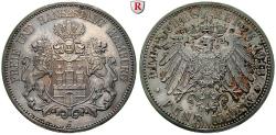 World Coins - HAMBURG, 5 Mark 1913 J, NGC PF62