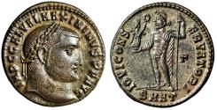 Ancient Coins - Maximinus II Daia Silvered Follis "Jupiter" RIC Unlisted Variety Extremely Fine