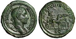 Ancient Coins - Severus Alexander AE As "Emperor in Quadriga" Rare Extremely Fine