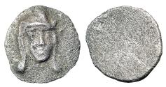 Ancient Coins - Uniface AR Hemiobol of Uncertain Carian or Ionian Origin (Possibly Kolophon)