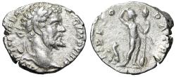 Ancient Coins - Septimius Severus AR Denarius "Bacchus (Liber = Dionysos) Crowning Himself"