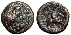 Ancient Coins - Sicily, Morgantina AE13 "Jupiter (Zeus) & Pegasus" Rare