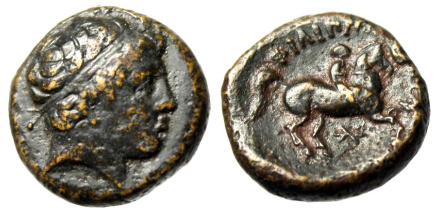 Macedonian King: Philip II Apollo & Youth on Horse, Thunderbolt VF