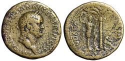 Ancient Coins - Vespasian Judea Capta Sestertius "Emperor by Palm, Jewess" Rare Fine