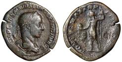 Ancient Coins - Severus Alexander Sestertius "Emperor with Spear & Globe" Rome