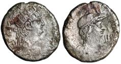 Ancient Coins - Nero AR Tetradrachm "Alexandria Wearing Elephant Headdress" About Very Fine
