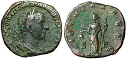 Ancient Coins - Trebonianus Gallus Sestertius "Libertas with Pileus" Very Fine