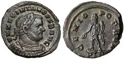 Ancient Coins - Maximian Follis " MAXIMIANO PFS AVG Legends / Genius " London Scarce