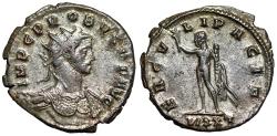 Ancient Coins - Probus Silvered Antoninianus "Hercules, Club" Ticinum Scarce