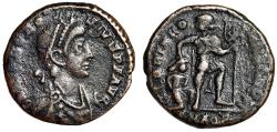 Ancient Coins - Theodosius I "GLORIA ROMANORVM Dragging Enemy" Aquileia Rare