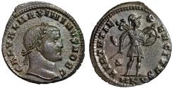 Ancient Coins - Galerius Follis "Mars Walking, Spear & Shield" Scarce Extremely Fine