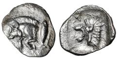 Ancient Coins - Mysia, Kyzikos AR Tetartemorion "Boar & Lion, Star" Choice Extremely Fine